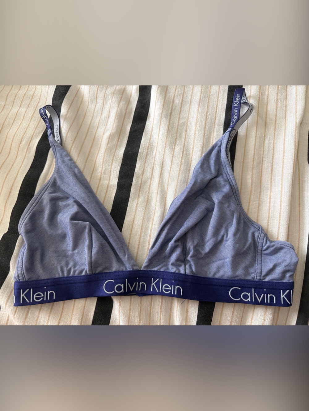 Calvin Klein Triangle Bralette with Logo Band